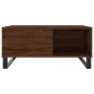 vidaXL Mesa de centro madera contrachapada roble marrón 80x80x36,5 cm