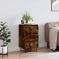 vidaXL Aparador madera de ingeniería roble ahumado 40x35x70 cm