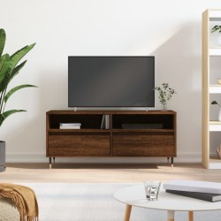vidaXL Mueble de TV madera contrachapada marrón roble 100x34,5x44,5 cm