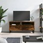 vidaXL Mueble de TV madera contrachapada roble ahumado 100x34,5x44,5cm vidaXL Mueble de TV madera contrachapada roble ahumado 100x34,5x44,5cm