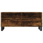 vidaXL Mueble de TV madera contrachapada roble ahumado 100x34,5x44,5cm vidaXL Mueble de TV madera contrachapada roble ahumado 100x34,5x44,5cm