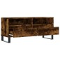 vidaXL Mueble de TV madera contrachapada roble ahumado 100x34,5x44,5cm vidaXL Mueble de TV madera contrachapada roble ahumado 100x34,5x44,5cm