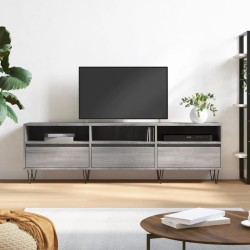 vidaXL Mueble para TV madera contrachapada gris Sonoma 150x30x44,5 cm