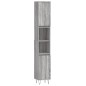 vidaXL Armario de baño madera contrachapada gris Sonoma 30x30x190 cm vidaXL Armario de baño madera contrachapada gris Sonoma 30x30x190 cm