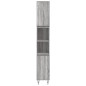 vidaXL Armario de baño madera contrachapada gris Sonoma 30x30x190 cm vidaXL Armario de baño madera contrachapada gris Sonoma 30x30x190 cm