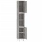 vidaXL Armario de baño madera contrachapada gris Sonoma 30x30x190 cm vidaXL Armario de baño madera contrachapada gris Sonoma 30x30x190 cm