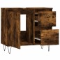vidaXL Armario de baño madera contrachapada roble ahumado 65x33x60 cm