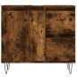 vidaXL Armario de baño madera contrachapada roble ahumado 65x33x60 cm