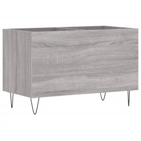 vidaXL Mueble discos madera contrachapada gris sonoma 74,5x38x48 cm