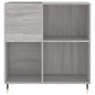 vidaXL Mueble discos madera contrachapada gris Sonoma 84,5x38x89 cm vidaXL Mueble discos madera contrachapada gris Sonoma 84,5x38x89 cm