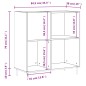 vidaXL Mueble discos madera contrachapada gris Sonoma 84,5x38x89 cm vidaXL Mueble discos madera contrachapada gris Sonoma 84,5x38x89 cm