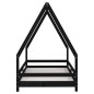 vidaXL Estructura de cama para niños madera de pino negro 90x190 cm vidaXL Estructura de cama para niños madera de pino negro 90x190 cm