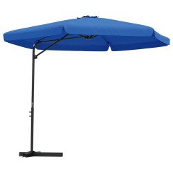 vidaXL Sombrilla de jardín con palo de acero azul celeste 300 cm