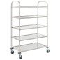 vidaXL Carrito de cocina de 5 alturas 107x55x147 cm acero inoxidable vidaXL Carrito de cocina de 5 alturas 107x55x147 cm acero inoxidable