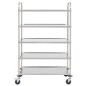 vidaXL Carrito de cocina de 5 alturas 107x55x147 cm acero inoxidable vidaXL Carrito de cocina de 5 alturas 107x55x147 cm acero inoxidable