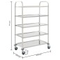vidaXL Carrito de cocina de 5 alturas 107x55x147 cm acero inoxidable vidaXL Carrito de cocina de 5 alturas 107x55x147 cm acero inoxidable