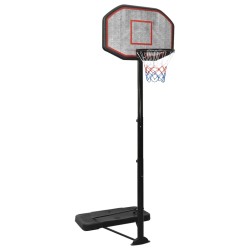 vidaXL Canasta de baloncesto polietileno negro 258-363 cm