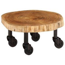 vidaXL Mesa de centro de madera de acacia maciza 60x55x25 cm