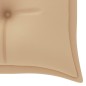vidaXL Banco Batavia madera maciza de teca con cojín beige 150 cm