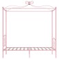 vidaXL Estructura de cama con dosel metal rosa 100x200 cm