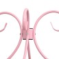 vidaXL Estructura de cama con dosel metal rosa 100x200 cm