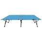 vidaXL Tumbona plegable para 2 personas acero azul