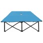 vidaXL Tumbona plegable para 2 personas acero azul