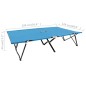vidaXL Tumbona plegable para 2 personas acero azul