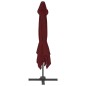 vidaXL Sombrilla voladiza con poste de aluminio rojo burdeos 400x300cm vidaXL Sombrilla voladiza con poste de aluminio rojo burdeos 400x300cm