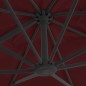 vidaXL Sombrilla voladiza con poste de aluminio rojo burdeos 400x300cm vidaXL Sombrilla voladiza con poste de aluminio rojo burdeos 400x300cm