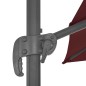 vidaXL Sombrilla voladiza con poste de aluminio rojo burdeos 400x300cm vidaXL Sombrilla voladiza con poste de aluminio rojo burdeos 400x300cm
