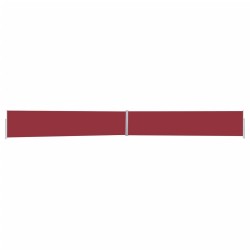 vidaXL Toldo lateral retráctil para patio rojo 170x1200 cm