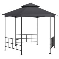 vidaXL Cenador con paredes laterales gris antracita 3,1x2,7 m