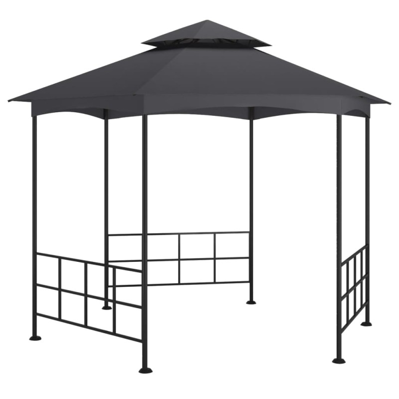 vidaXL Cenador con paredes laterales gris antracita 3,1x2,7 m