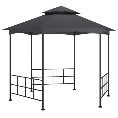 vidaXL Cenador con paredes laterales gris antracita 3,1x2,7 m