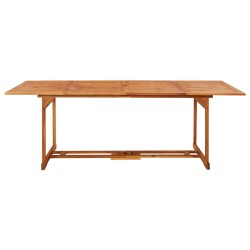 vidaXL Mesa de comedor jardín 220x90x75 cm madera maciza de acacia 