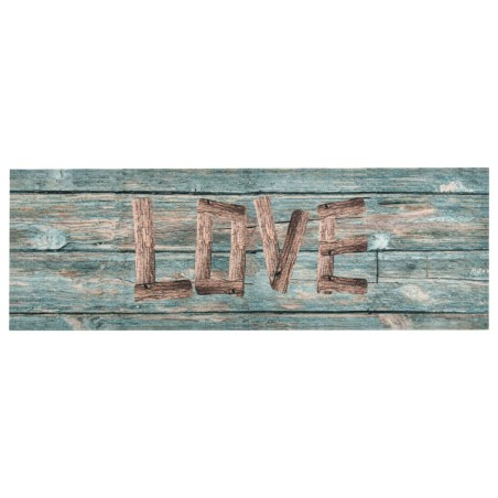 vidaXL Alfombra de cocina lavable Love 60x300 cm