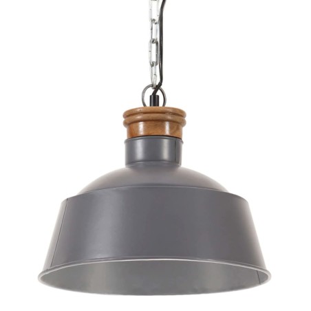 vidaXL Lámpara colgante industrial 32 cm gris E27