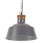 vidaXL Lámpara colgante industrial 32 cm gris E27