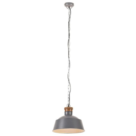 vidaXL Lámpara colgante industrial 32 cm gris E27