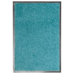 vidaXL Felpudo lavable azul cian 40x60 cm