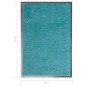vidaXL Felpudo lavable azul cian 40x60 cm vidaXL Felpudo lavable azul cian 40x60 cm