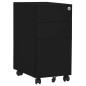 vidaXL Armario archivador móvil acero negro 30x45x59 cm
