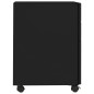 vidaXL Armario archivador móvil acero negro 30x45x59 cm