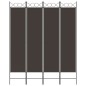 vidaXL Biombo divisor de 4 paneles de tela marrón 160x200 cm vidaXL Biombo divisor de 4 paneles de tela marrón 160x200 cm