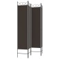 vidaXL Biombo divisor de 4 paneles de tela marrón 160x200 cm vidaXL Biombo divisor de 4 paneles de tela marrón 160x200 cm
