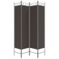 vidaXL Biombo divisor de 4 paneles de tela marrón 160x200 cm vidaXL Biombo divisor de 4 paneles de tela marrón 160x200 cm