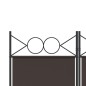 vidaXL Biombo divisor de 4 paneles de tela marrón 160x200 cm vidaXL Biombo divisor de 4 paneles de tela marrón 160x200 cm