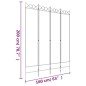 vidaXL Biombo divisor de 4 paneles de tela marrón 160x200 cm vidaXL Biombo divisor de 4 paneles de tela marrón 160x200 cm