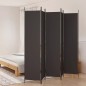 vidaXL Biombo divisor de 5 paneles de tela marrón 250x220 cm vidaXL Biombo divisor de 5 paneles de tela marrón 250x220 cm